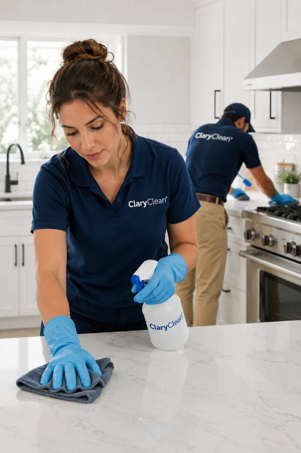 Professional deep cleaning service in a bright modern Vancouver home