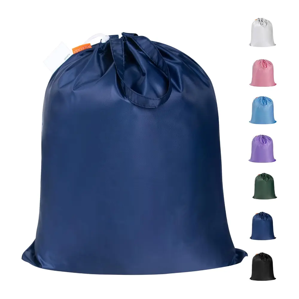 Heavy-duty laundry bag used for dirty cleaning cloths
