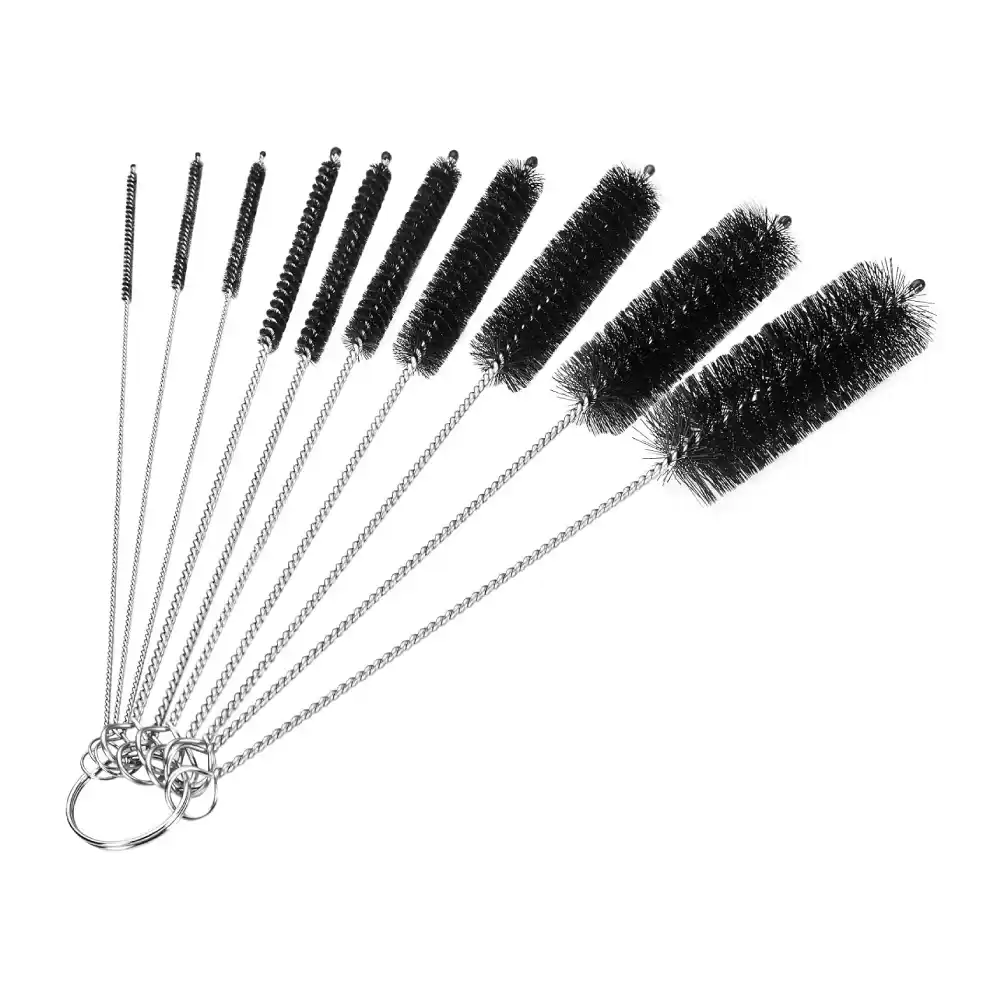 Set of narrow bottle cleaning brushes for bottles, cups, and tight openings