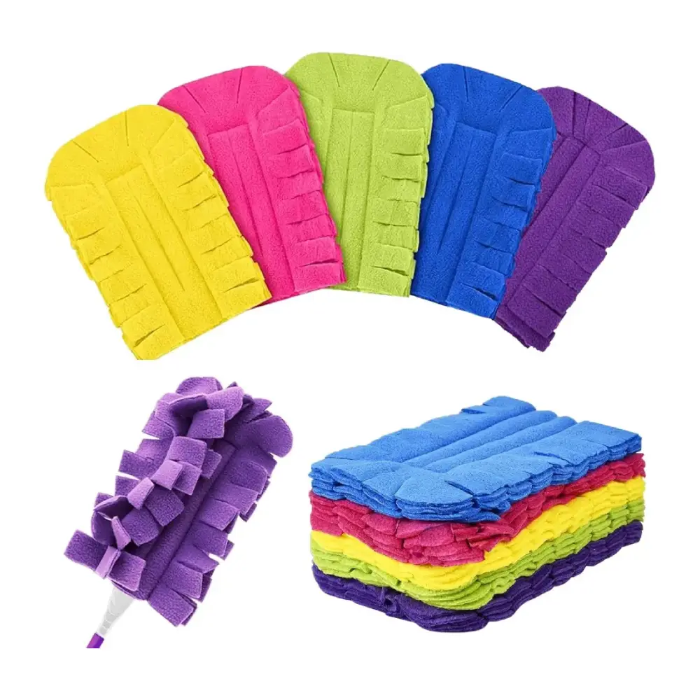 Reusable fleece duster refills compatible with Swiffer hand dusters