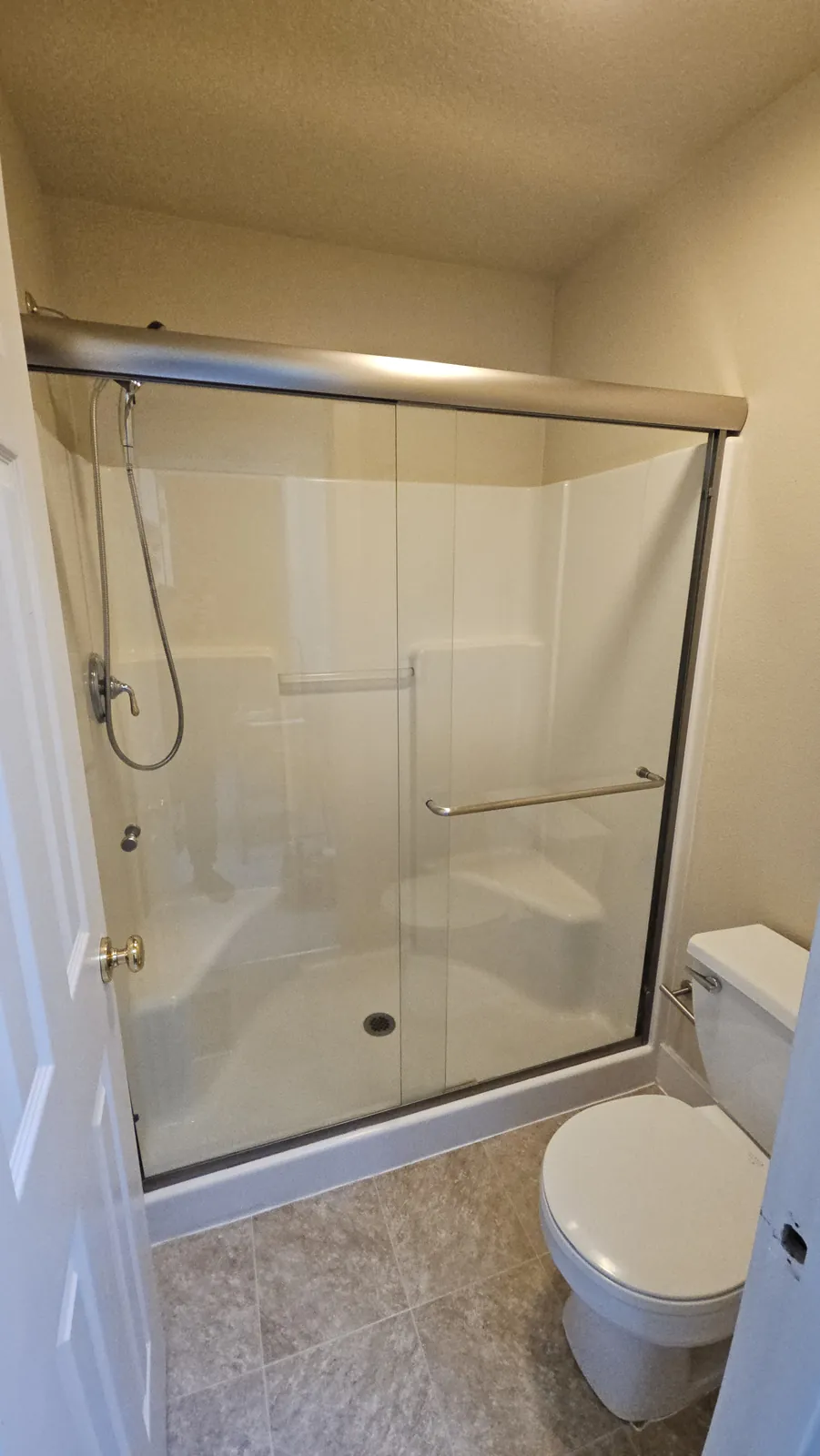 Clean shower glass and bathroom finish after a Clary Clean move-out cleaning service